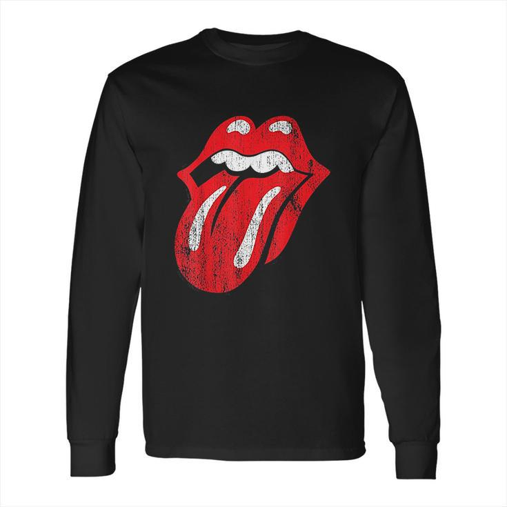 Rolling Stones Official Distressed Tongue Long Sleeve T-Shirt