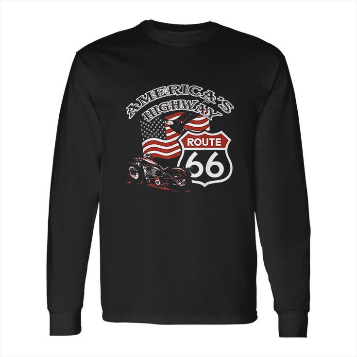 Route 66  Americas Highway Road Trip Long Sleeve T-Shirt