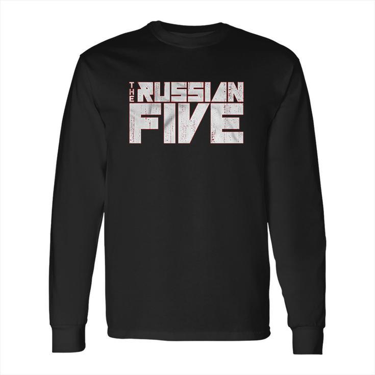 The Russian Five Official Movie  Official Logo Of Red Wings Documentary Long Sleeve T-Shirt