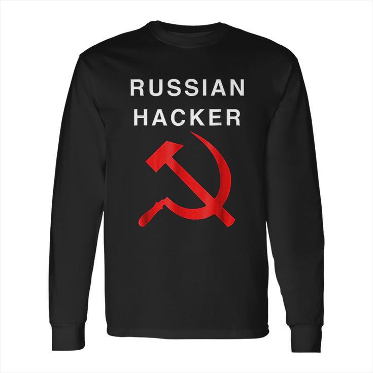 Russian Hacker Hammer And Sickle Funny Long Sleeve T-Shirt