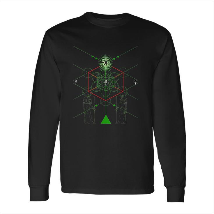 Sacred Geometry Kemetic Spirituality Heru Long Sleeve T-Shirt