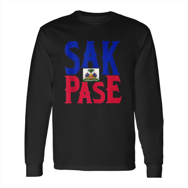 Sak Pase Art  Cute Haitian Creole Pride Long Sleeve T-Shirt