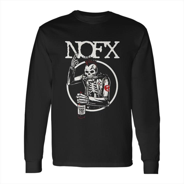 Sangning Round Summer Nofx Old Skull Design Long Sleeve T-Shirt