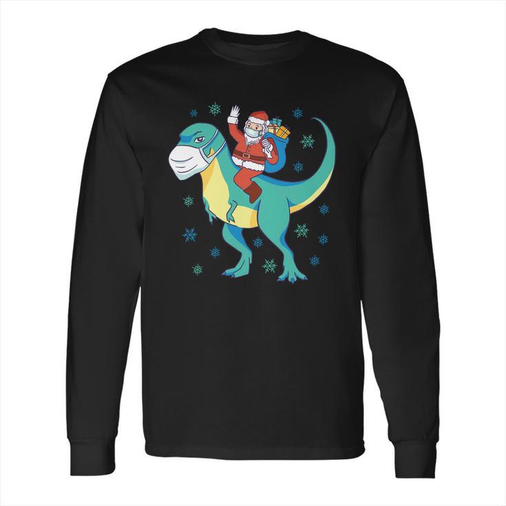 Santa Dinosaur Pandemic Long Sleeve T-Shirt