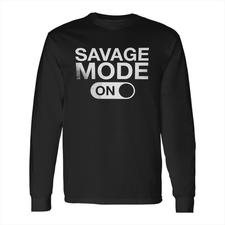 Savage Mode On Black And White Men Long Sleeve T-Shirt