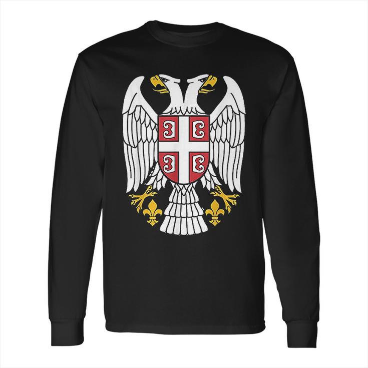 Serbian Eagle Srpski Grb Emblem Serbia Double-Headed Eagle Long Sleeve T-Shirt