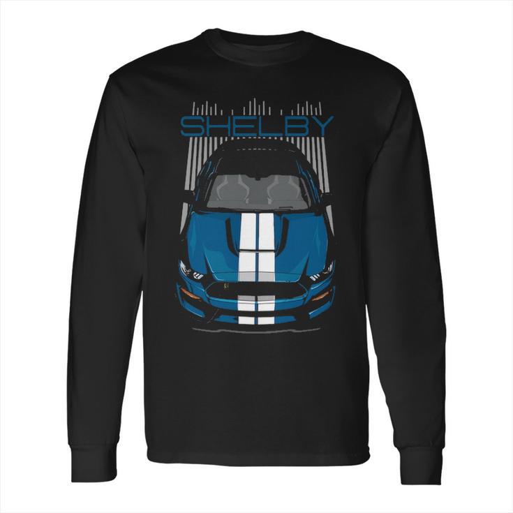 Shelby Gt350   Blue  White Long Sleeve T-Shirt