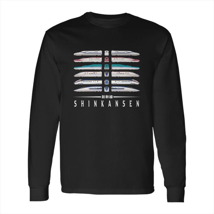 Shinkansen Bullet Train Six Pack Series Japanese Kanji Japan Long Sleeve T-Shirt