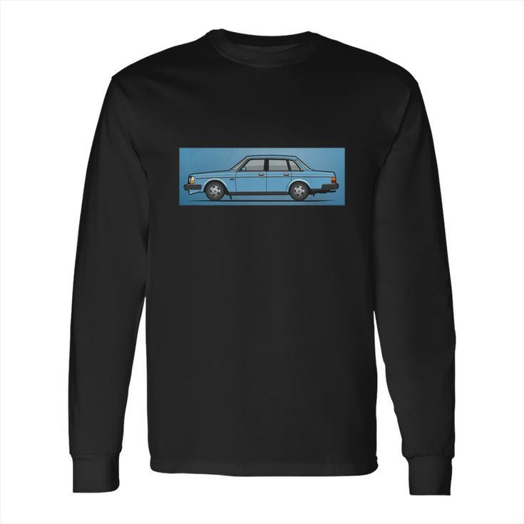 Shirt Volvo Brick 244 240 Sedan Brick Blue Long Sleeve T-Shirt