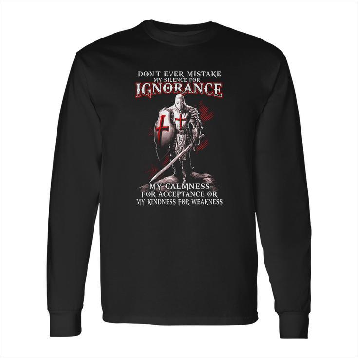 Silence For Ignorance - Knights Templar Long Sleeve T-Shirt