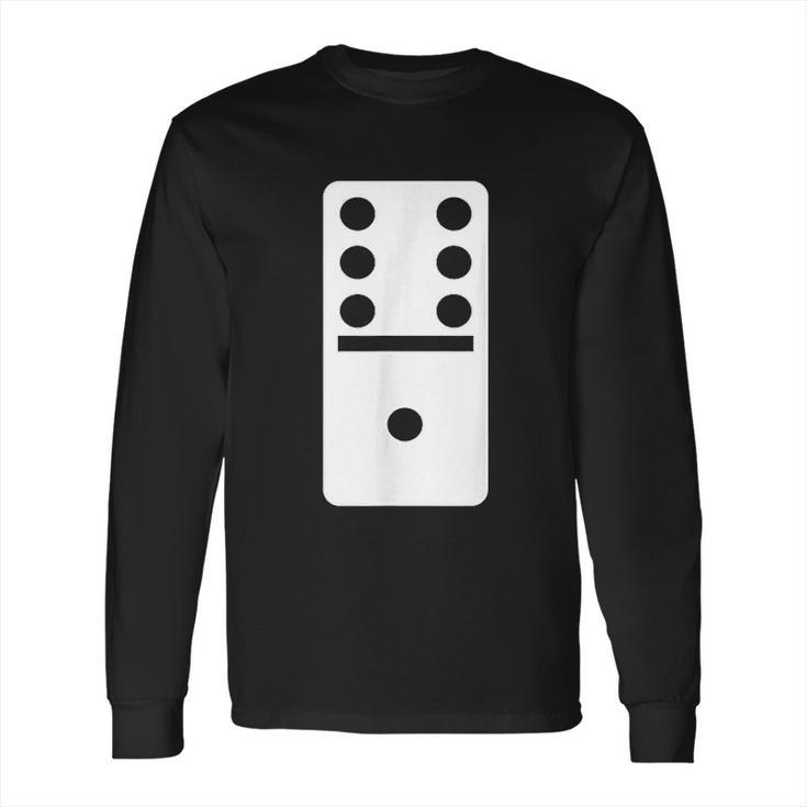 Six One Dominoes Halloween Costume Domino Game Long Sleeve T-Shirt