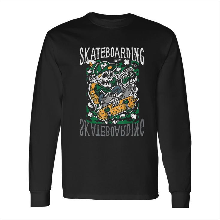 Skate Boarding Skull Skateboard Santa Cruz Street Wear Long Sleeve T-Shirt