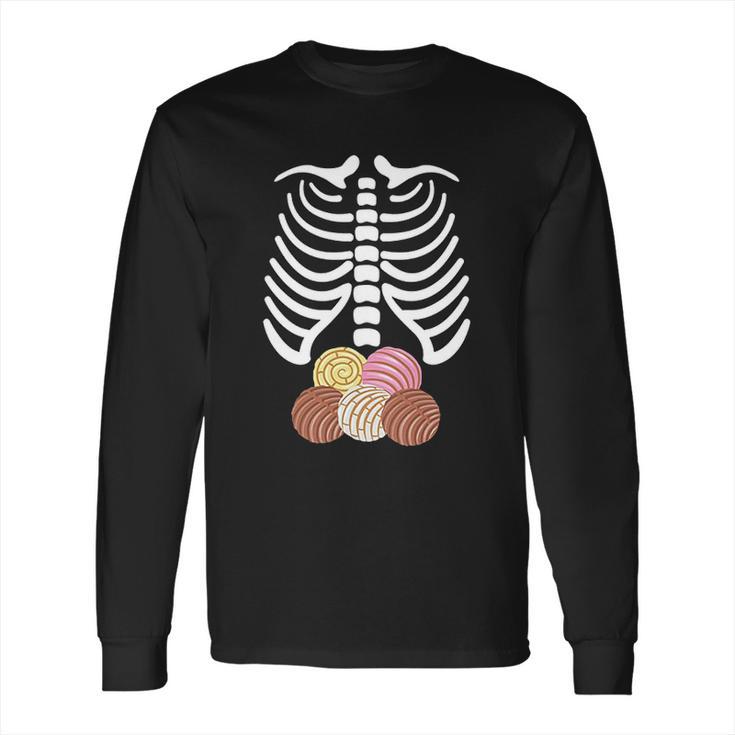 Skeleton Rib Cage Mexican Pan Dulce Concha Long Sleeve T-Shirt