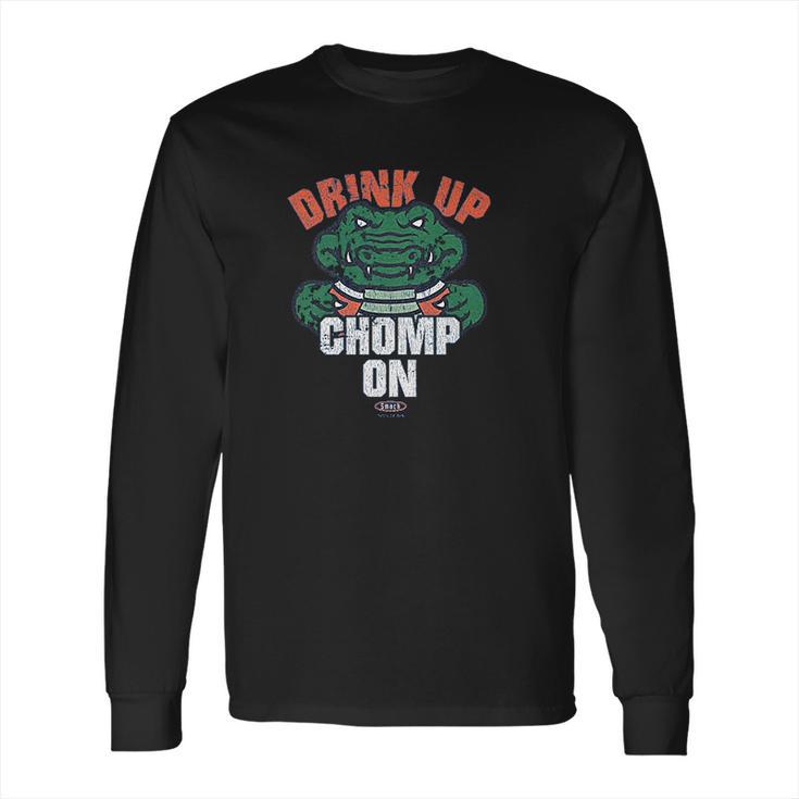 Smack Apparel Florida Football Fans Drink Up Chomp On Long Sleeve T-Shirt