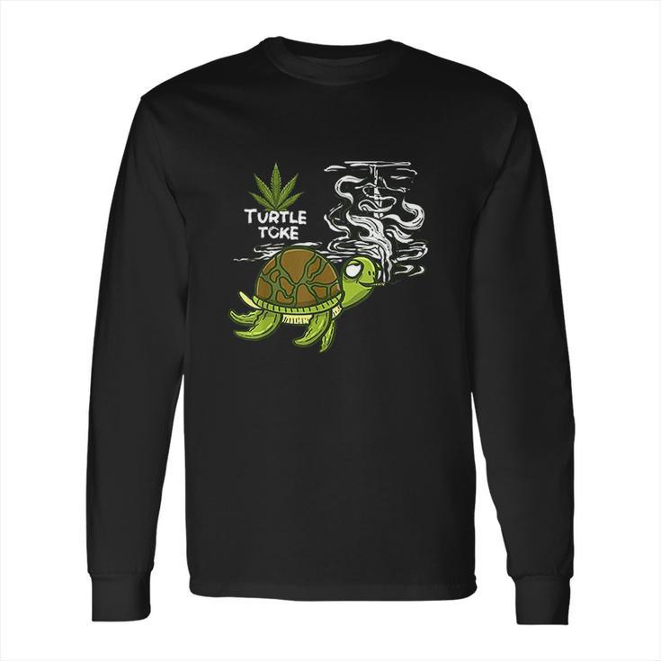 Smoking High Turtle Funny Weed 420 Marijuana Joint Stoner Long Sleeve T-Shirt