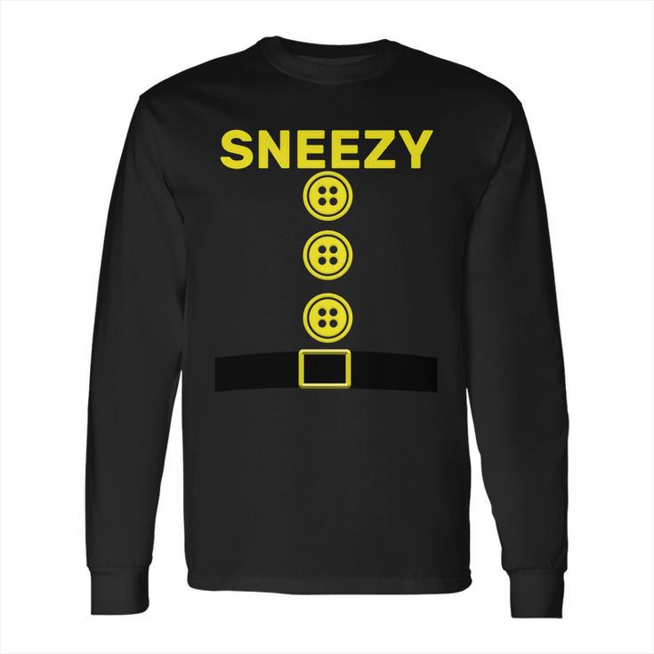 Sneezy Dwarf Halloween Costume Long Sleeve T-Shirt