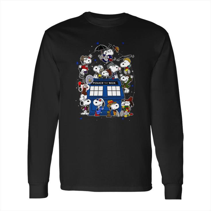 Snoopy Of Doctor Police Box Long Sleeve T-Shirt