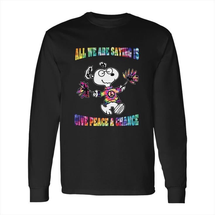 Snoopy All We Are Saying Is Give Peace A Chance Long Sleeve T-Shirt