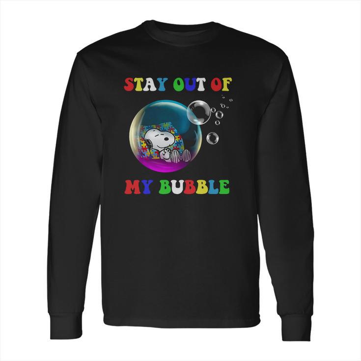 Snoopy Sleeping Stay Out Of My Bubble Long Sleeve T-Shirt