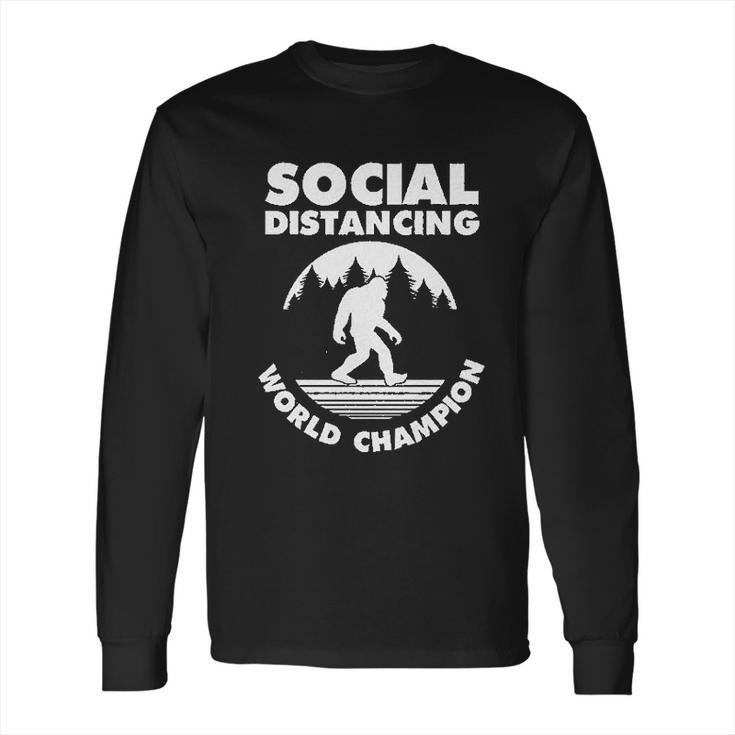 Social Distancing Bigfoot Long Sleeve T-Shirt