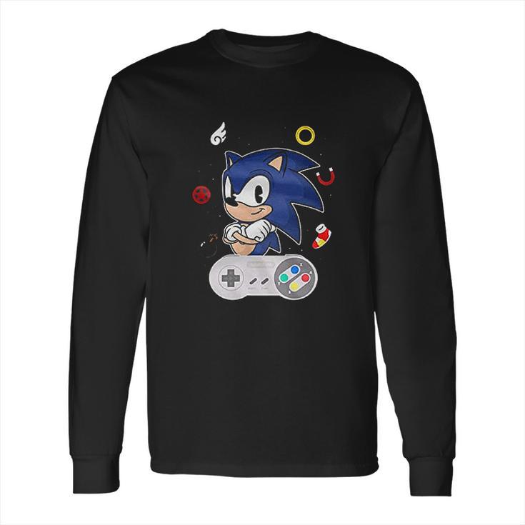 Sonic  Cute Simple Black Long Sleeve T-Shirt