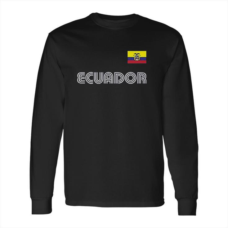 Spiritforged Apparel Ecuador Soccer Jersey Long Sleeve T-Shirt