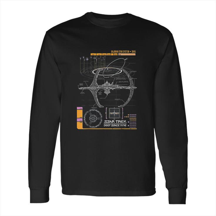 Star Trek Ds9 Bajoran System Schematic Long Sleeve T-Shirt