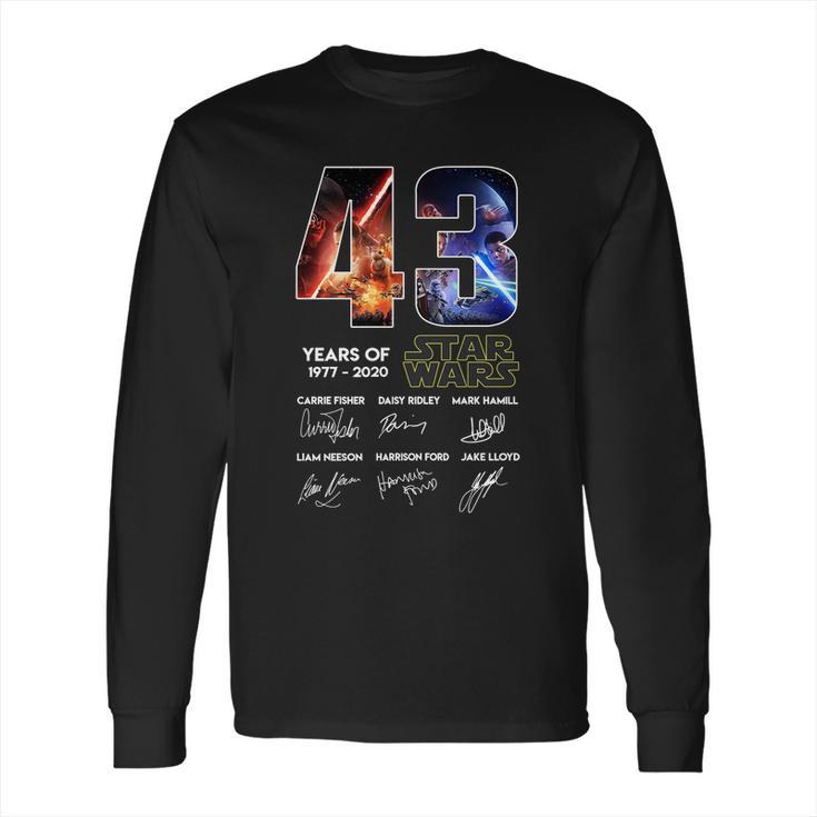 Star Wars 43 Years Anniversary Characters Signatures ForShirt Long Sleeve T-Shirt