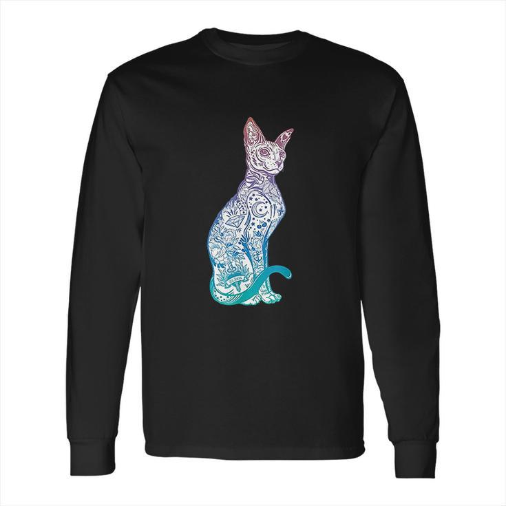 Stay Weird Pastel Goth Sphynx Cat Tattoo Kitten Long Sleeve T-Shirt