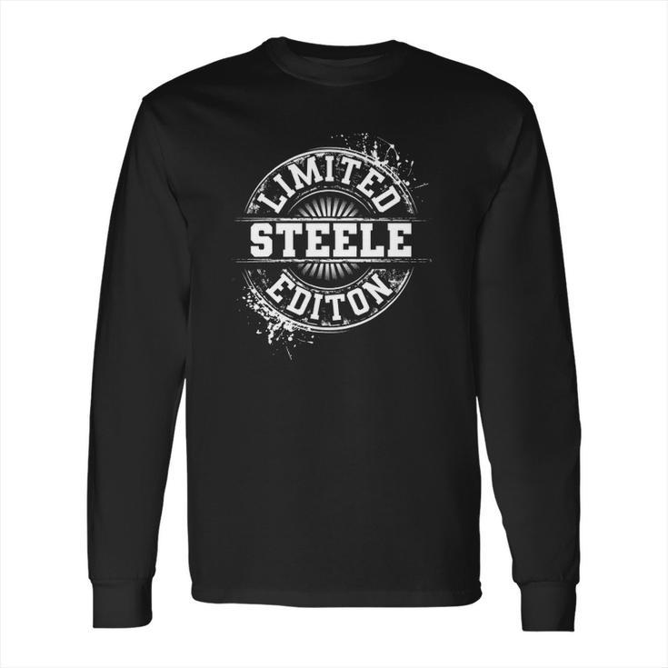 Steele Funny Surname Family Tree Birthday Reunion Gift Idea Long Sleeve T-Shirt