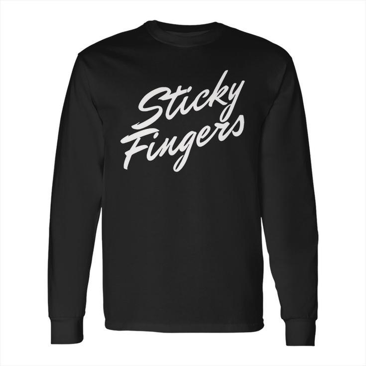 Sticky Fingers Band Logo White Long Sleeve T-Shirt