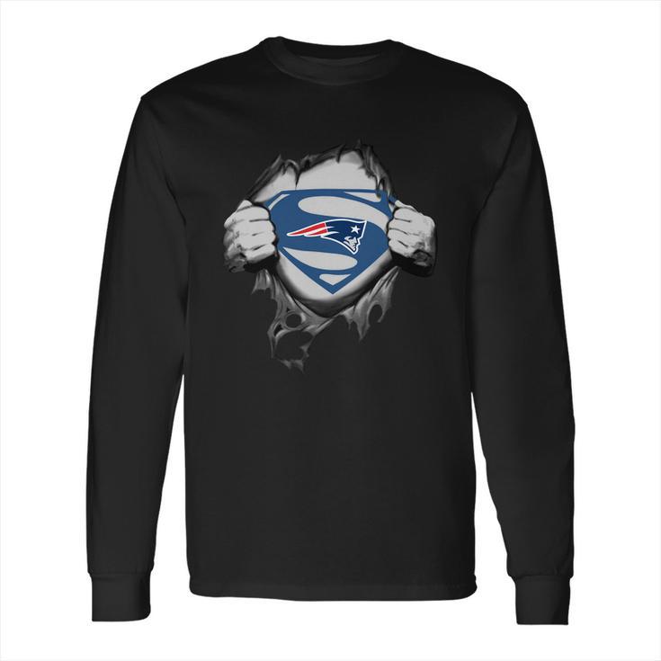 Superman New England Patriots Shirt Long Sleeve T-Shirt