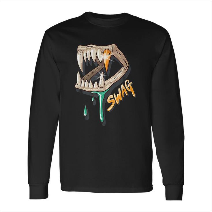 Swag Hip Hop Rapper Dinosaur Long Sleeve T-Shirt