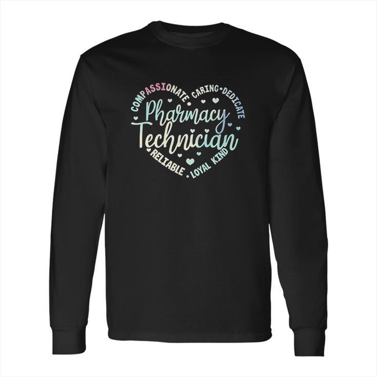 Technician Heart Pharmacy Tech Long Sleeve T-Shirt