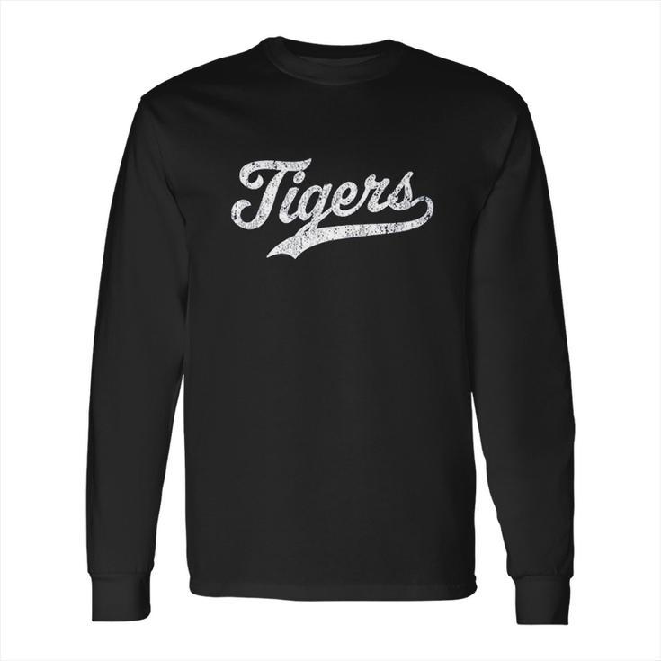 Tigers Mascot Vintage Sports Long Sleeve T-Shirt