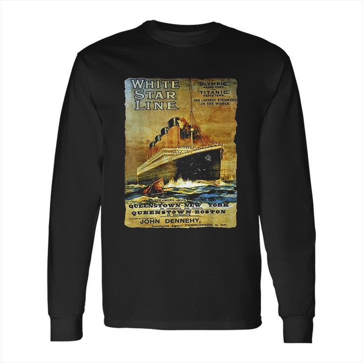 Titanic Sailing Ship Cruise Vintage Poster Long Sleeve T-Shirt