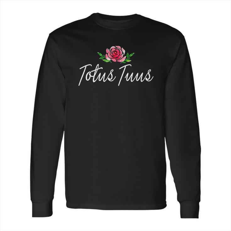 Totus Tuus Consecration Pope St John Paul Ii Latin Catholic Long Sleeve T-Shirt