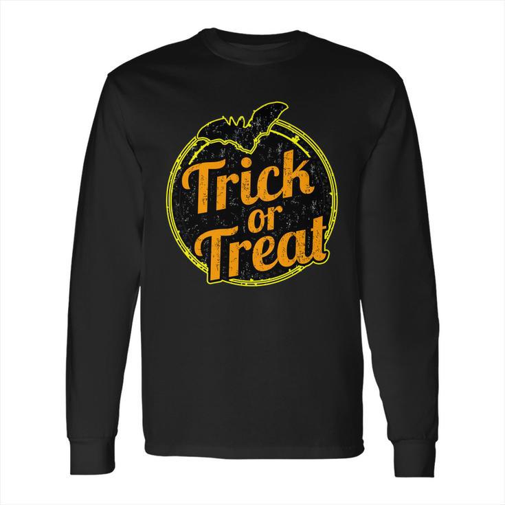 Trick Or Treat Bat Logo Long Sleeve T-Shirt