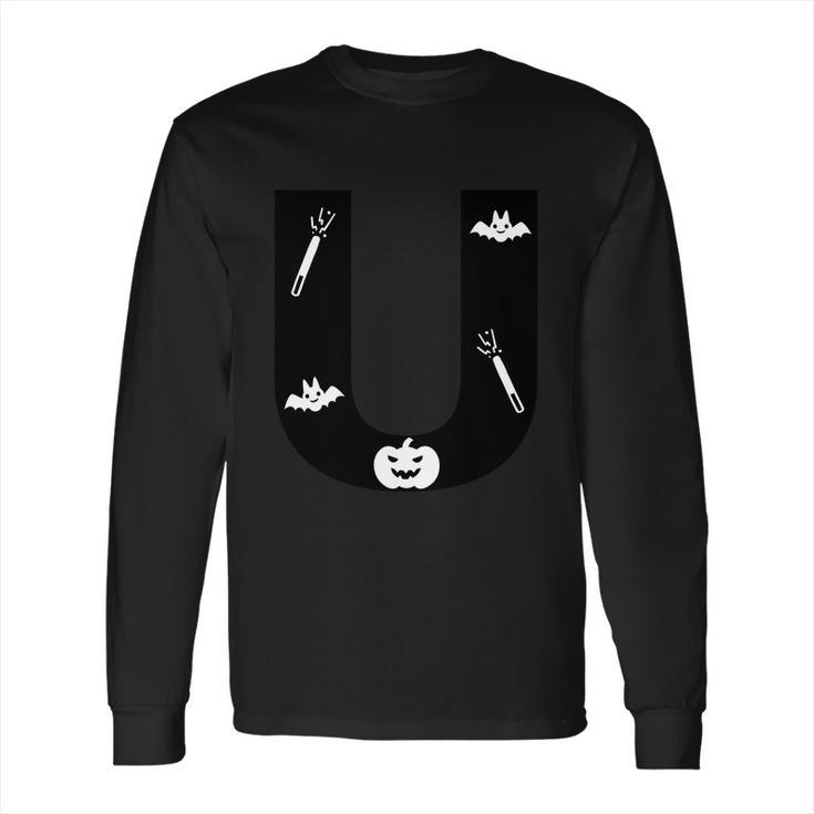 U Name Character Magic Stick Dracula Pumpkin Halloween Quote Long Sleeve T-Shirt