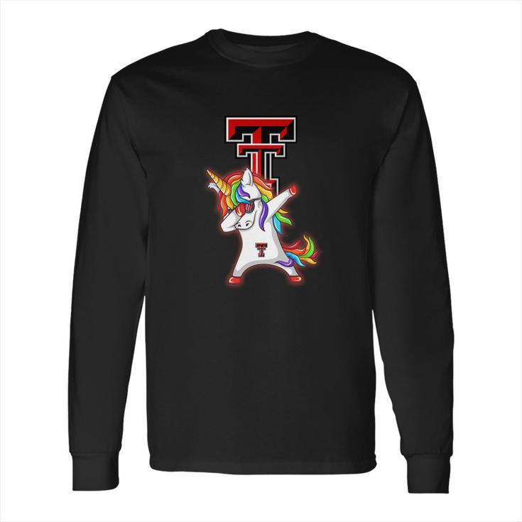 Unicorn Dabbing Texas Tech Fan Long Sleeve T-Shirt