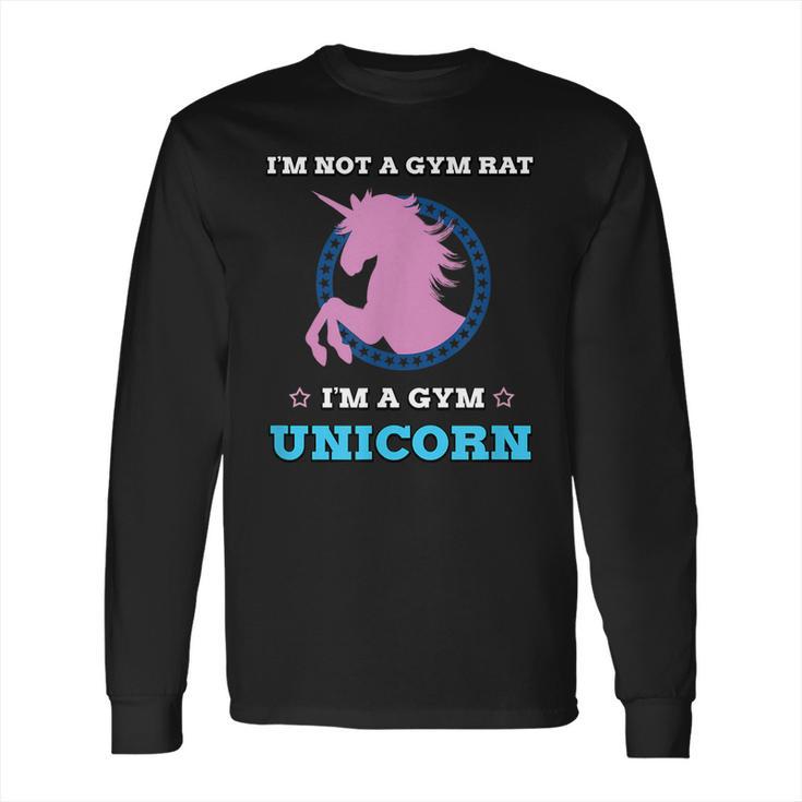 Unicorn Gym Workout Fun Fitness By Zany Brainy Long Sleeve T-Shirt