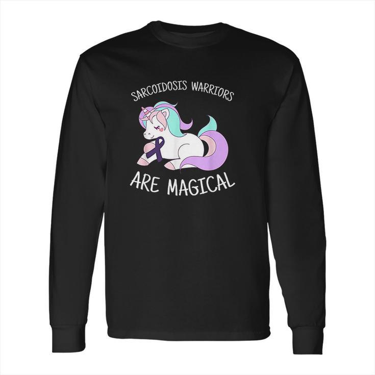 Unicorn Sarcoidosis Awareness Gift Sarcoidosis Warrior Long Sleeve T-Shirt