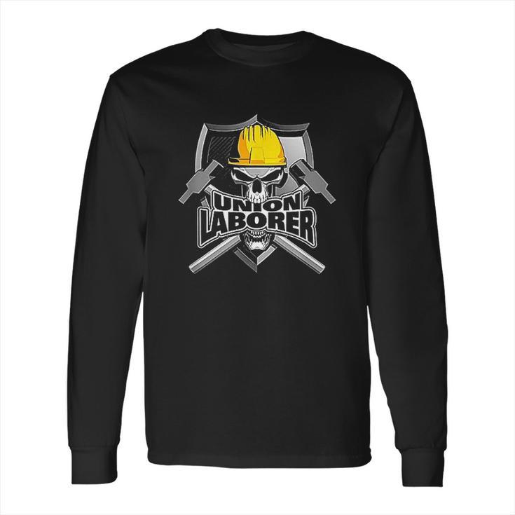 Union Laborer Construction Skull And Sledge Hammers Long Sleeve T-Shirt