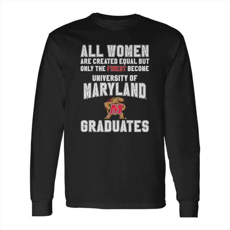 University Of Maryland Graduated Woman Long Sleeve T-Shirt