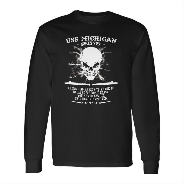 Uss Michigan Ssgn 727 Long Sleeve T-Shirt