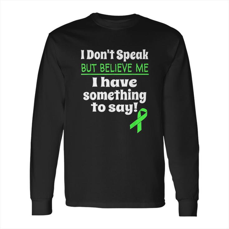 Verbal Awareness Cerebral Palsy Brain Damage Awareness Long Sleeve T-Shirt