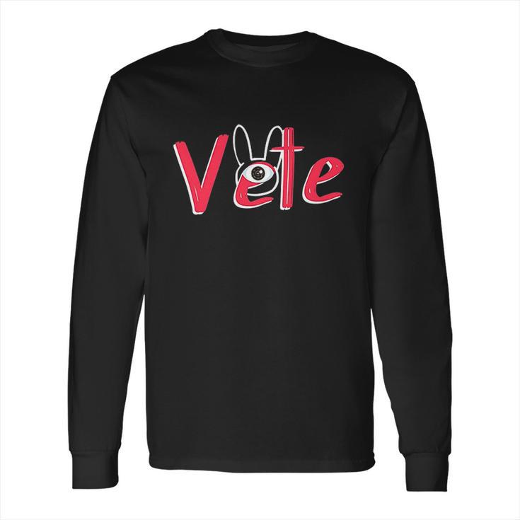 Vete One Eye Trap Bunny Silhouette Bad Doodle Gift Long Sleeve T-Shirt