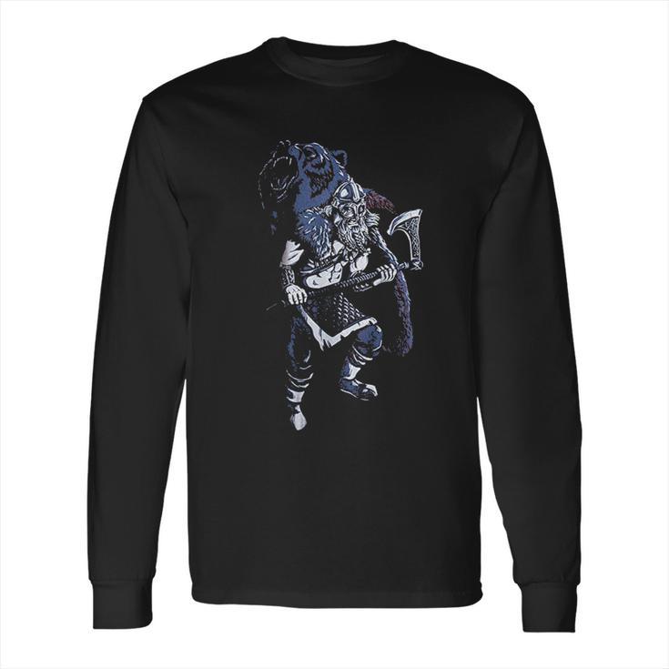 Viking Berserker Bear Spirit  Valhalla Norse Nordic Mythology Warrior Long Sleeve T-Shirt