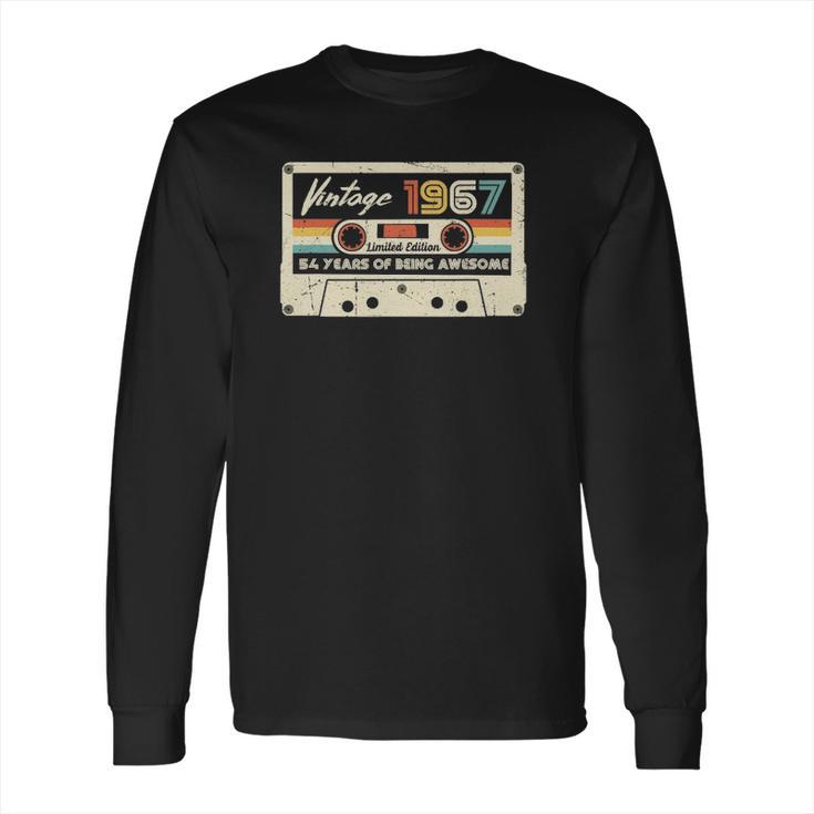 Vintage 1967 Retro Cassette 55Th Birthday 55 Years Old Long Sleeve T-Shirt