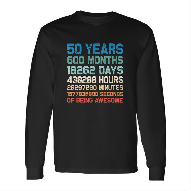 Vintage 1969 52Th Birthday 52 Yrs Old 600 Months Long Sleeve T-Shirt